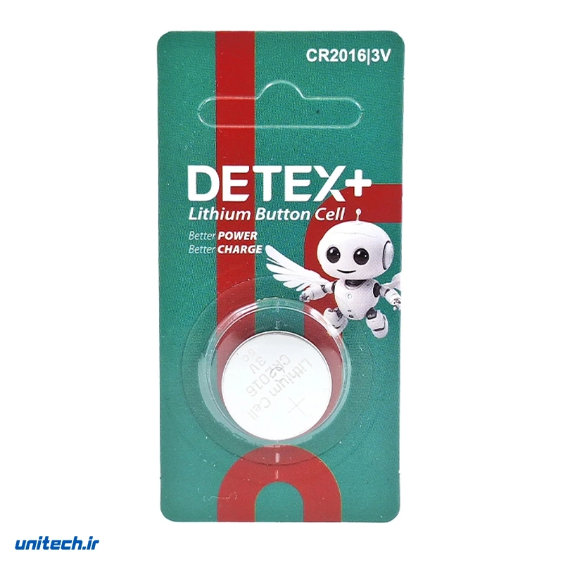 باتری سکه ای دتکس پلاس مدل CR2016 تک عددی